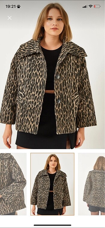 Leopar desenli ceket