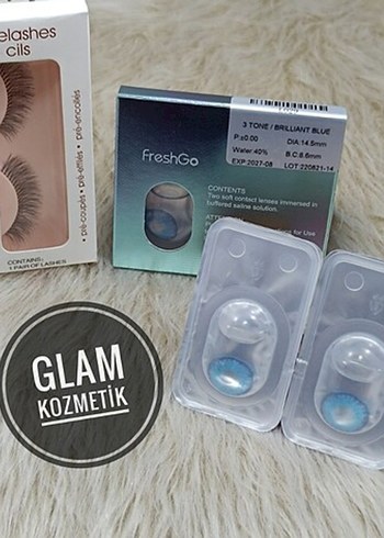 FreshGo Mavi Pastel Tonlu Renkli Göz Lensi