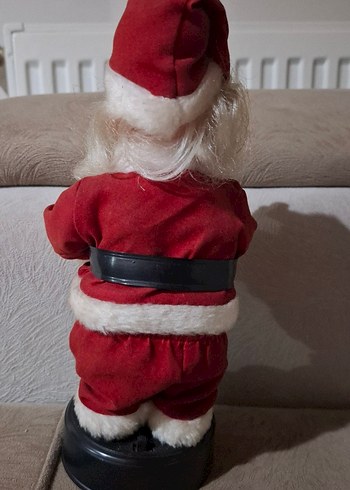 Yılbaşı Kırmızı Müzikli Noel Baba Biblo