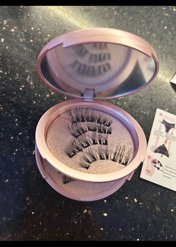 Kahverengi Işıltılı Takma Kirpik Seti - Görsel 2