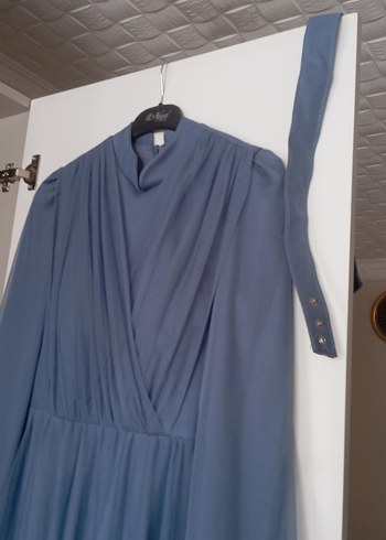 Uzun Kollu tül tesettür abiye - Görsel 4