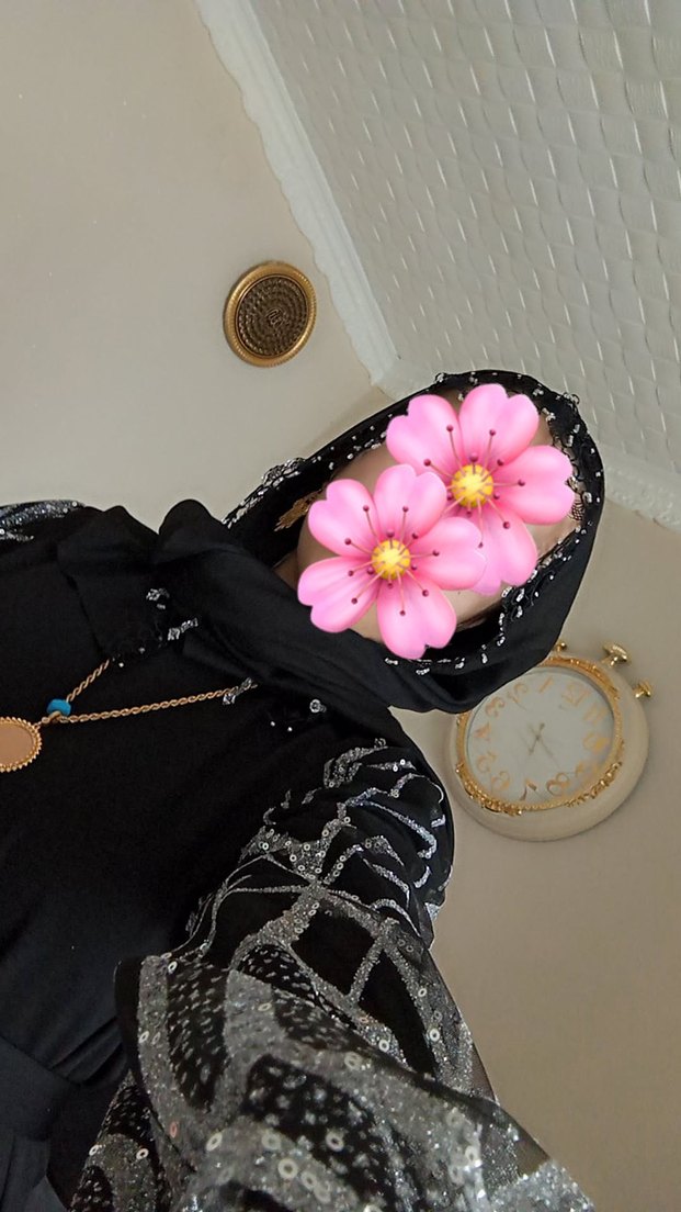 Uzun Kollu Siyah Nakışlı Gotik elbise - Görsel 3