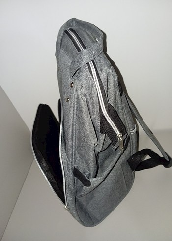 Gri sade Bebek Çantası - Görsel 6
