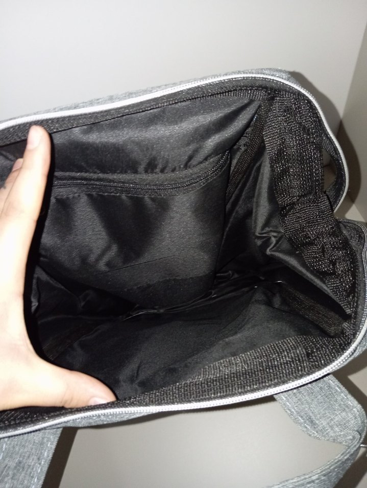 Gri sade Bebek Çantası - Görsel 4