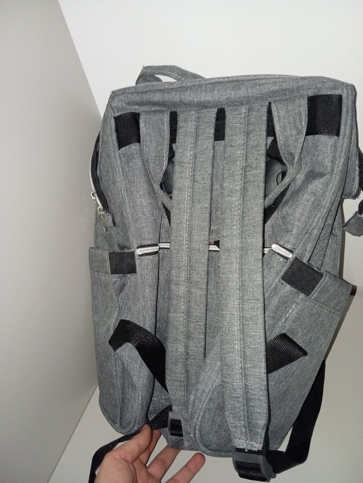 Gri sade Bebek Çantası - Görsel 3