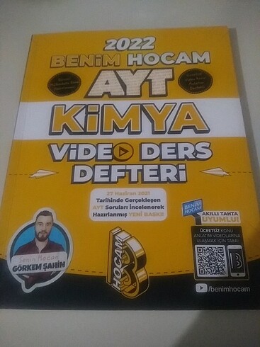 AYT KİMYA VİDEO İZLEME DEFTERİ