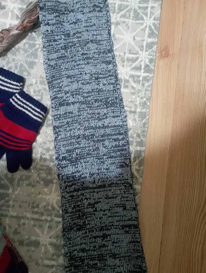 Çocuklar için Bohem Örgü Bere ve Atkı Seti - Görsel 4