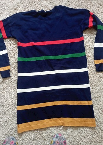 Çok Renkli Çizgili Uzun Kollu Boğazlı Triko - Görsel 6