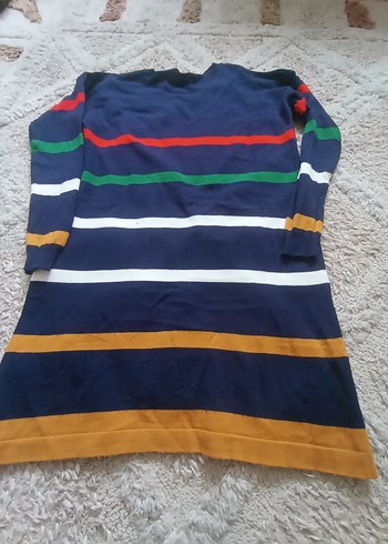 Çok Renkli Çizgili Uzun Kollu Boğazlı Triko - Görsel 3