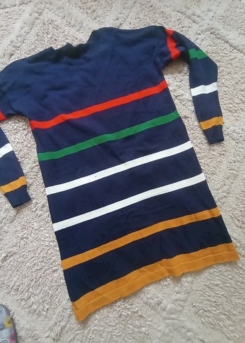 Çizgili Uzun Kollu Renkli Triko Kadın Kazak - Görsel 2