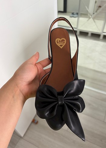 36 Beden Siyah Fiyonk Detaylı Stiletto Kadın Ayakkabı