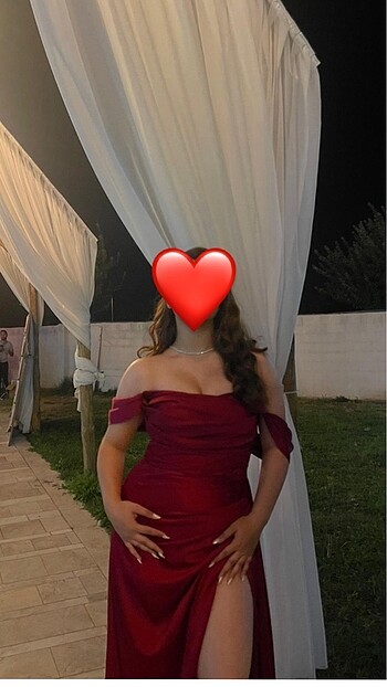 Bordo ipek saten elbise