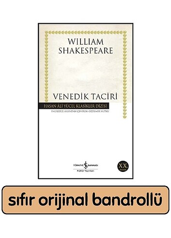 William Shakespeare Venedik Taciri 