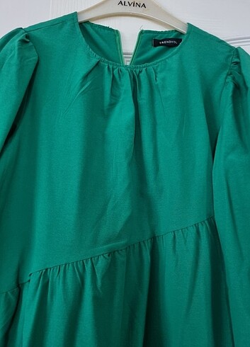 s Beden yeşil Renk Elbise 
