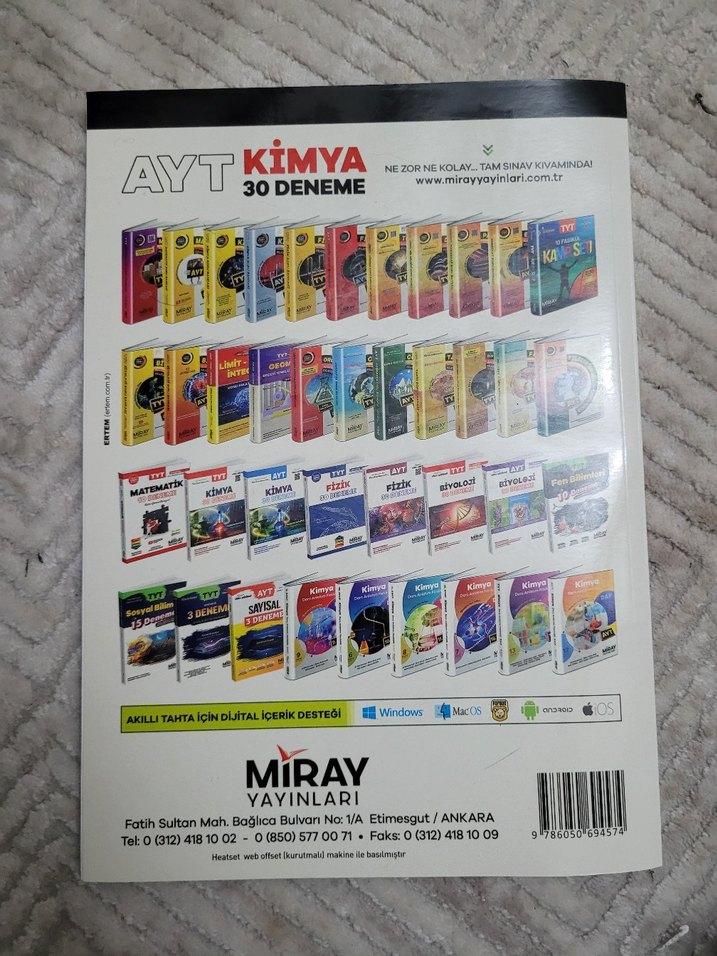 Miray Yayınları AYT Kimya 30 Deneme Kitabı - Görsel 2