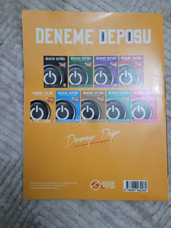 DENEMEDEPOSU Problemler Konu Denemeleri Kitabı - Görsel 2