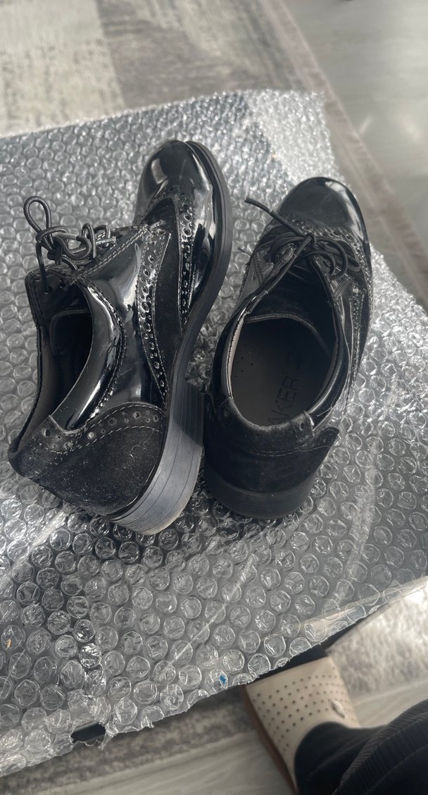 Koyu Siyah Erkek Çocuk Gotik Özel Ayakkabı - Görsel 3