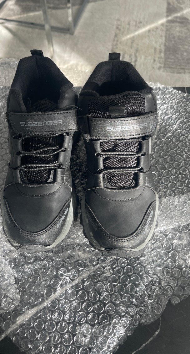 Siyah Gri Slazenger Erkek Çocuk Spor Ayakkabı - Görsel 4