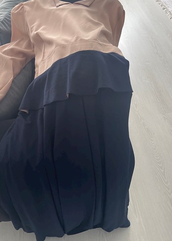 Vizyon lacivert elbise şal ile birlikte - Görsel 2