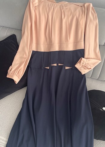 Vizyon lacivert elbise şal ile birlikte - Görsel 3