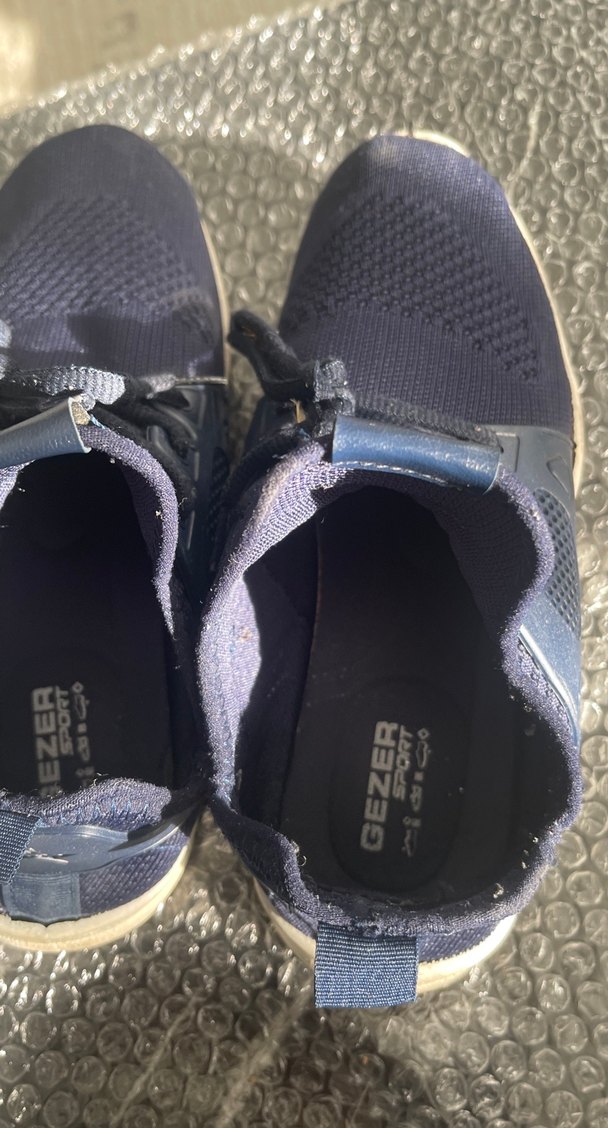 BayanLacivert Spor Ayakkabı Velcro - Görsel 3