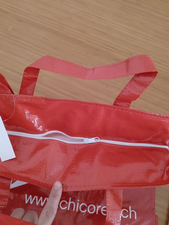 Renkli Baskılı Kırmızı Kadın Tote Çanta - Görsel 2