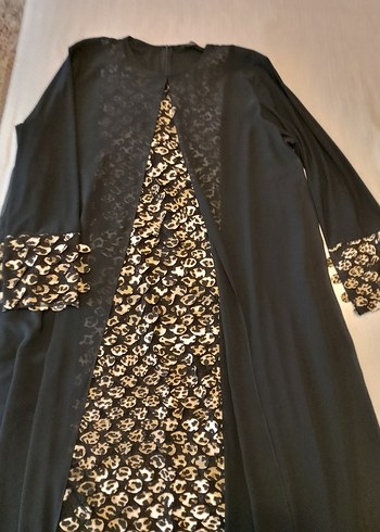püsküllü lazer kesim leopar detaylı Elbise
