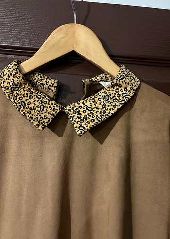 Koton leopar süet elbise - Görsel 2