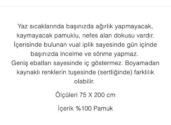 Beden Freshscarf ince vual