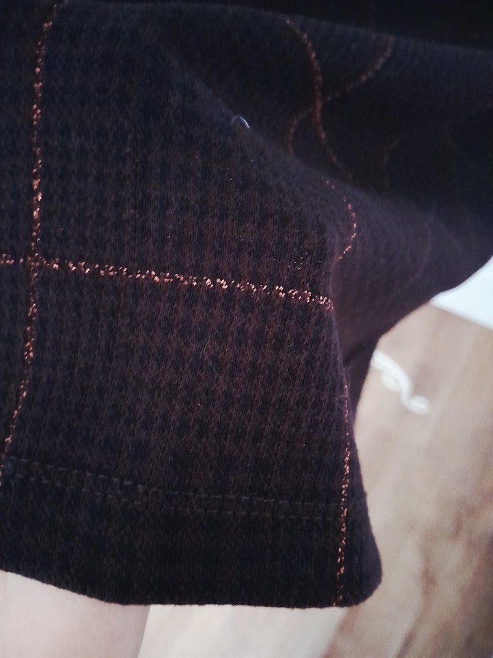 Bohem Tarzında Örme Kahverengi Midi boy etek - Görsel 2