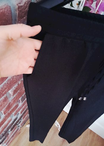 Siyah Keten Kadın Pantolon Midi Boy - Görsel 3