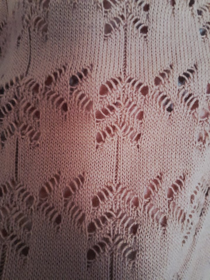 Bej V Yaka Örgü Kadın Hırka - Görsel 2