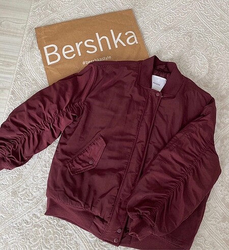 bershka bordo bomber ceket