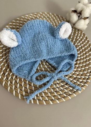 Mavi Örgü Çocuk Bere Kulaklı - Görsel 5