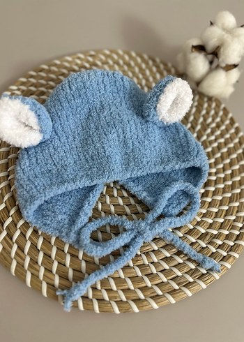 Mavi Örgü Çocuk Bere Kulaklı - Görsel 6