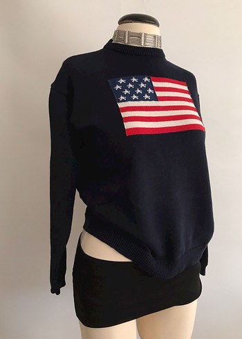 Brandy Melville ABD bayraklı kazak