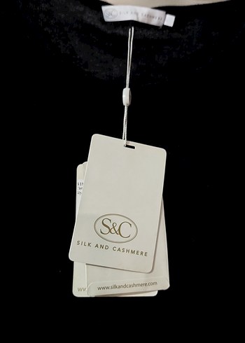 Silk & Cashmere Siyah Kadın Tişört