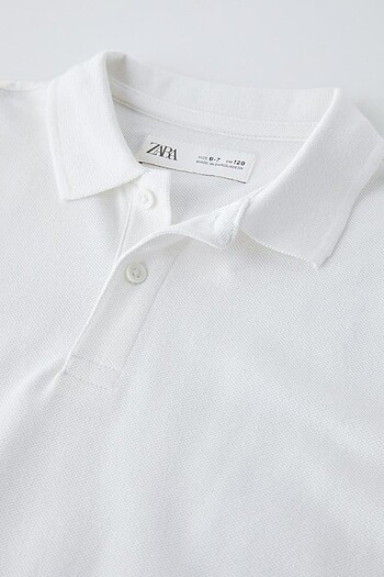 Zara Beyaz Polo Yaka Tshirt