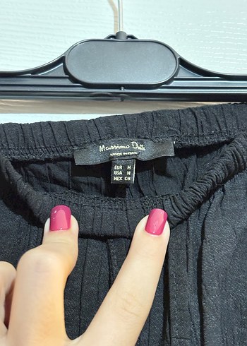 m Beden Kadın Siyah Pilili Midi Pantolon massimo dutti