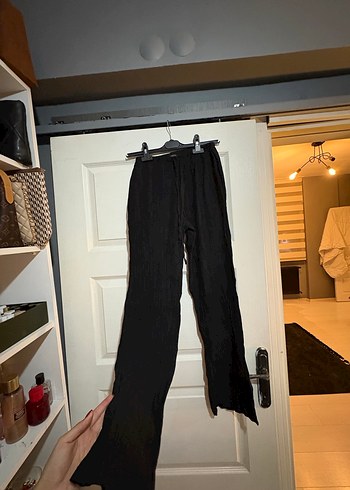Kadın Siyah Pilili Midi Pantolon massimo dutti