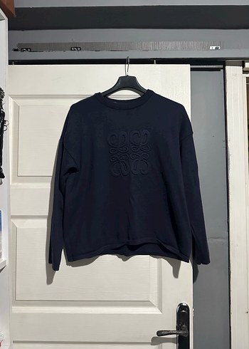 Loewe Kadin Siyah Nakisli Sweatshirt Loewe