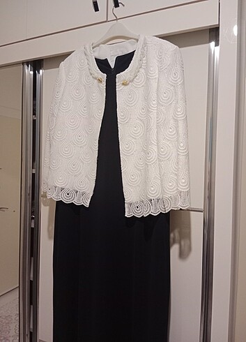 Güpur tasarım ceketli elbise - Görsel 4