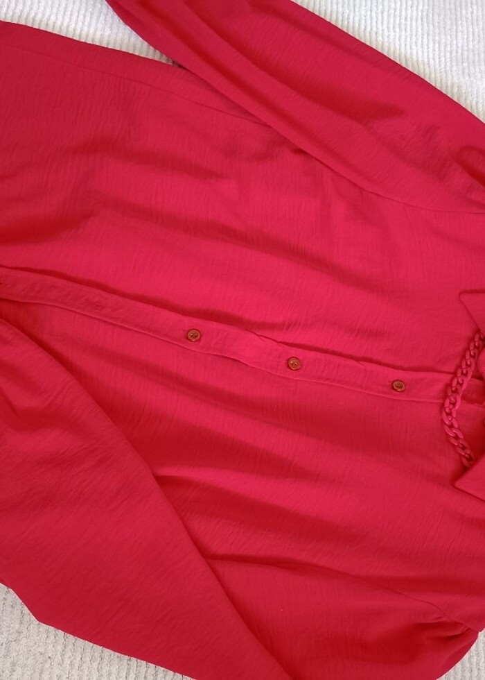 Etiketli balon kol ayrobin gömlek  - Görsel 3