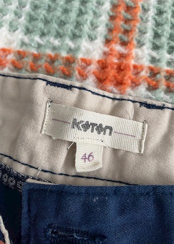 Düğmeli Mavi Pamuklu Erkek Bermuda Şort - Görsel 2