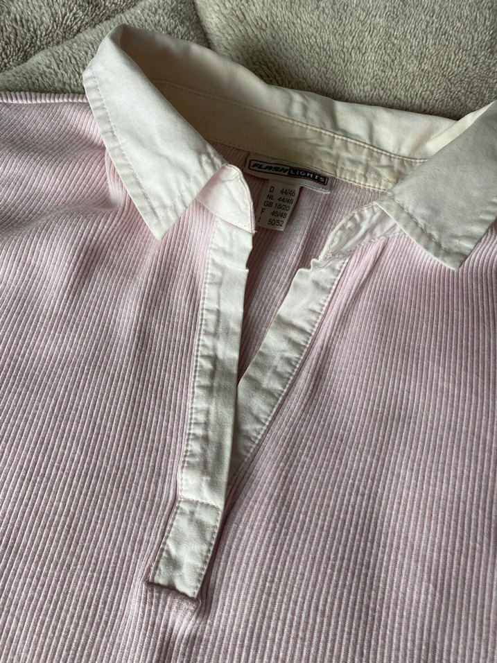 Pembe Pamuklu Düğmeli kadın swit - Görsel 3