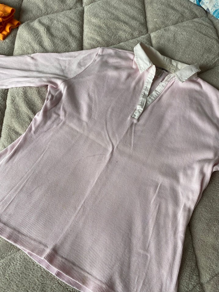 Pembe Pamuklu Düğmeli kadın swit - Görsel 4