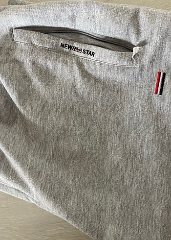 Gri Keten Erkek Fermuarlı Eşofman Altı - Görsel 2