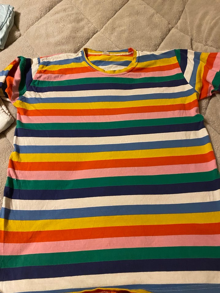 Renkli Çizgili Uzun Kollu Tişört - Görsel 2