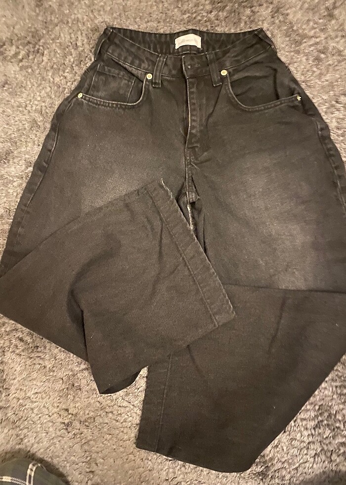 Addax siyah kıt pantolon baggy - Görsel 2