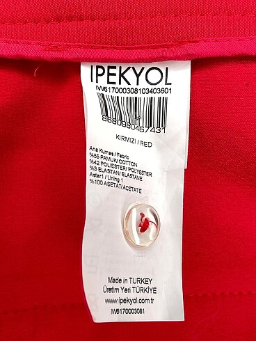 36 Beden kırmızı Renk ipekyol Kumaş Pantolon %70 İndirimli.